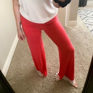 Flared soft pants